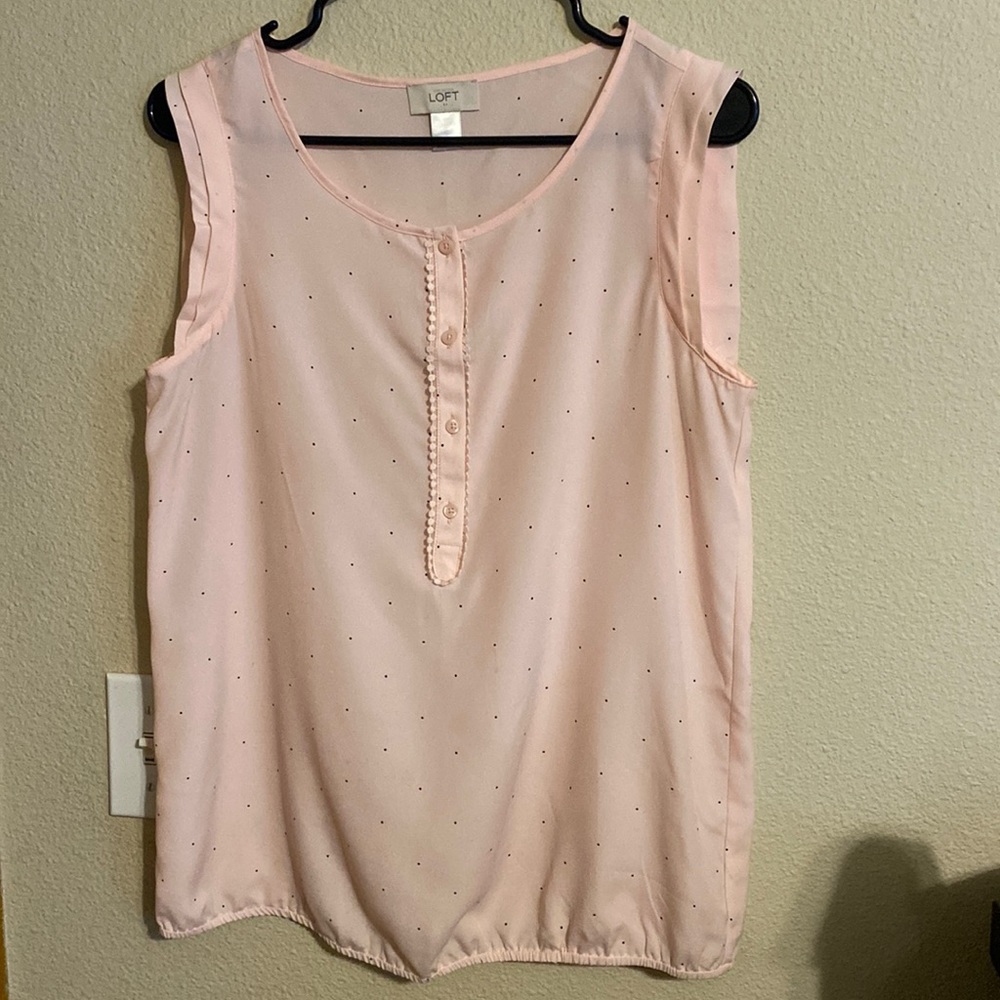 Ann Taylor Loft cinched bottom tank top size small